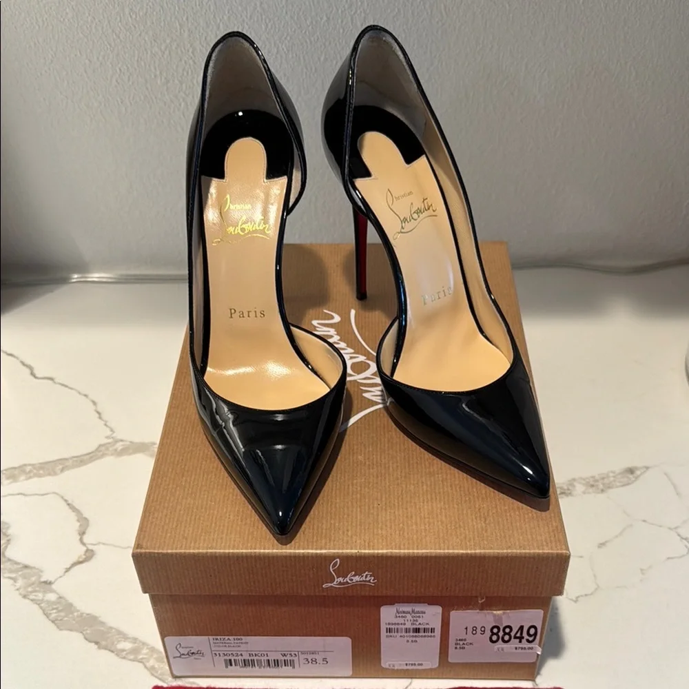 Christian Louboutin Iriza 100 Black Patent - Picture 1 of 16